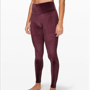 Lululemon wunder lounge velvet legging